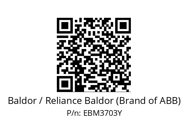 Motor  Baldor / Reliance Baldor (Brand of ABB) EBM3703Y