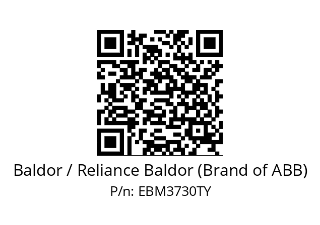 Motor  Baldor / Reliance Baldor (Brand of ABB) EBM3730TY