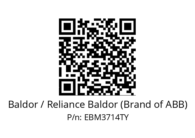 Motor  Baldor / Reliance Baldor (Brand of ABB) EBM3714TY