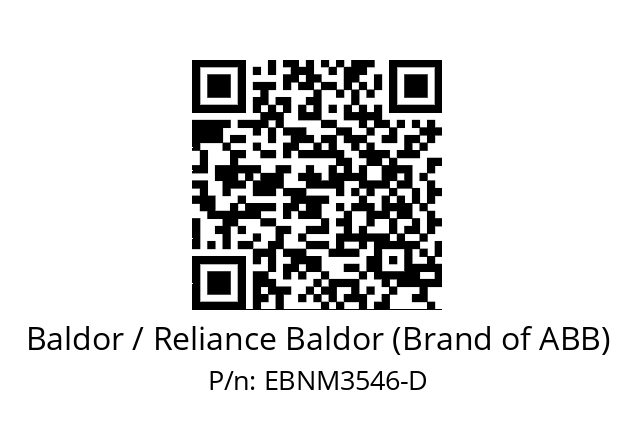 Motor  Baldor / Reliance Baldor (Brand of ABB) EBNM3546-D