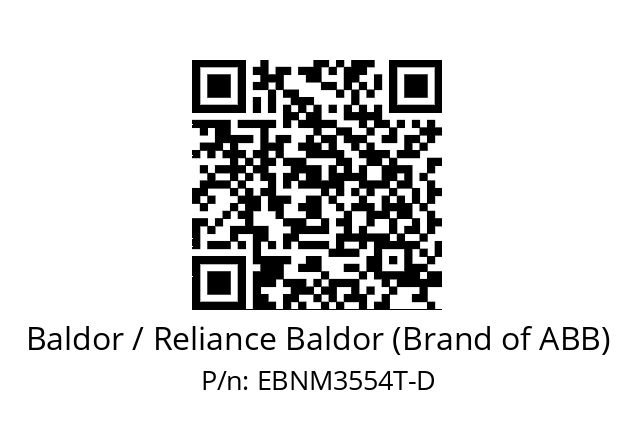 Motor  Baldor / Reliance Baldor (Brand of ABB) EBNM3554T-D