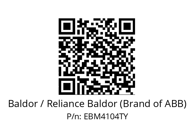 Motor  Baldor / Reliance Baldor (Brand of ABB) EBM4104TY