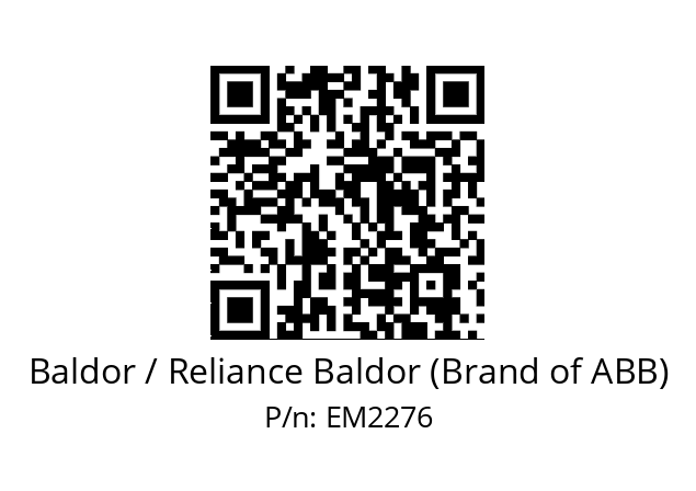 Motor  Baldor / Reliance Baldor (Brand of ABB) EM2276