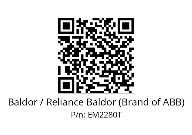 Motor  Baldor / Reliance Baldor (Brand of ABB) EM2280T