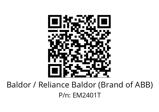 Motor  Baldor / Reliance Baldor (Brand of ABB) EM2401T