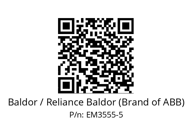 Motor  Baldor / Reliance Baldor (Brand of ABB) EM3555-5