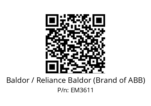 Motor  Baldor / Reliance Baldor (Brand of ABB) EM3611