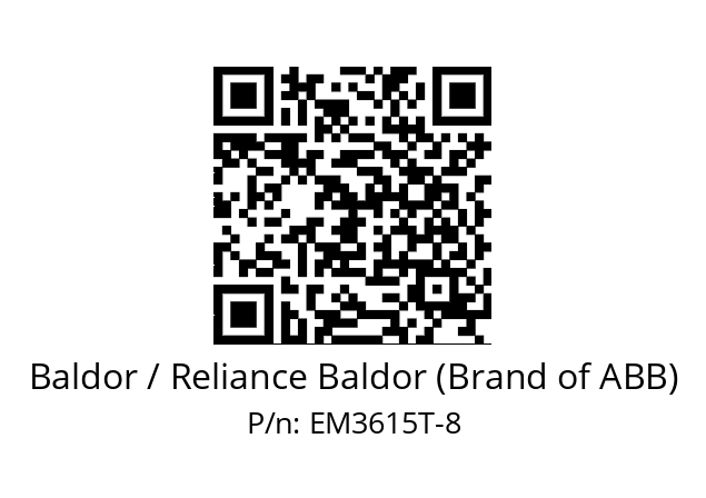 Motor  Baldor / Reliance Baldor (Brand of ABB) EM3615T-8