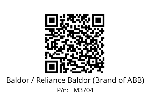 Motor  Baldor / Reliance Baldor (Brand of ABB) EM3704