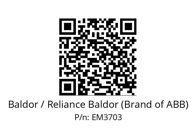 Motor  Baldor / Reliance Baldor (Brand of ABB) EM3703