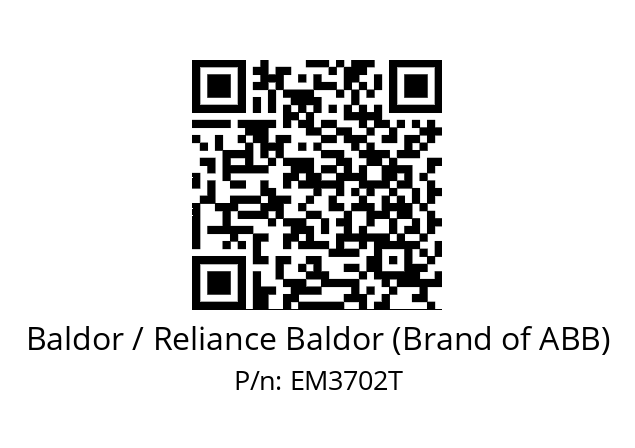 Motor  Baldor / Reliance Baldor (Brand of ABB) EM3702T