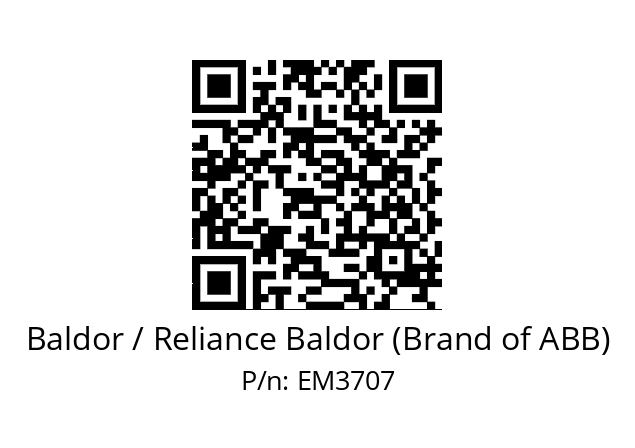 Motor  Baldor / Reliance Baldor (Brand of ABB) EM3707