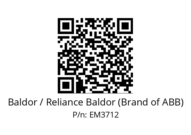 Motor  Baldor / Reliance Baldor (Brand of ABB) EM3712