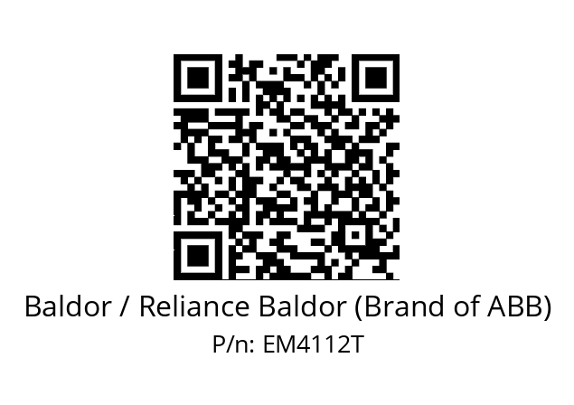 Motor  Baldor / Reliance Baldor (Brand of ABB) EM4112T