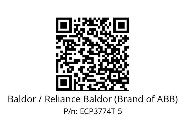 Motor  Baldor / Reliance Baldor (Brand of ABB) ECP3774T-5