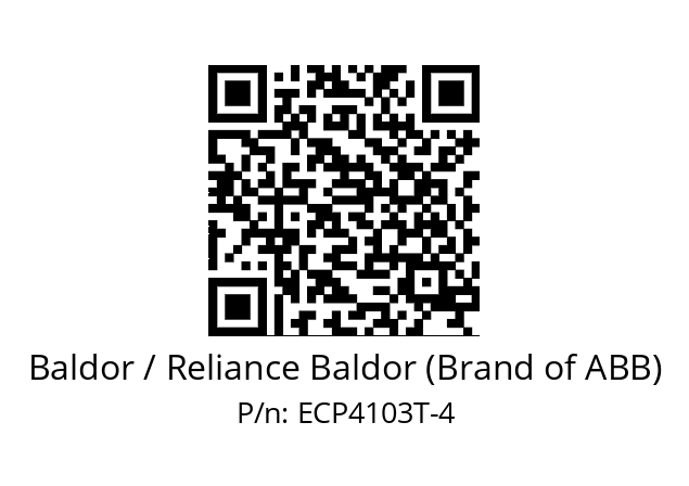 Motor  Baldor / Reliance Baldor (Brand of ABB) ECP4103T-4