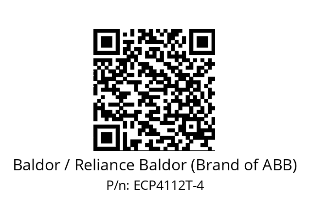 Motor  Baldor / Reliance Baldor (Brand of ABB) ECP4112T-4