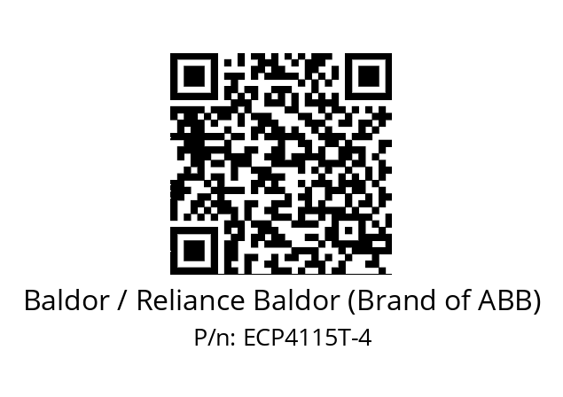 Motor  Baldor / Reliance Baldor (Brand of ABB) ECP4115T-4