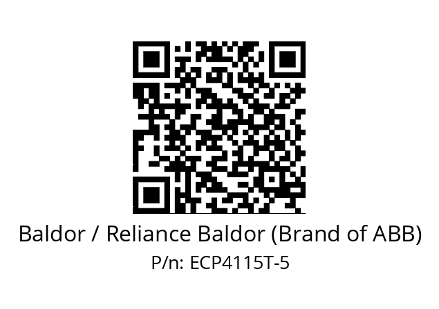 Motor  Baldor / Reliance Baldor (Brand of ABB) ECP4115T-5