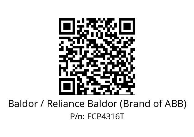 Motor  Baldor / Reliance Baldor (Brand of ABB) ECP4316T