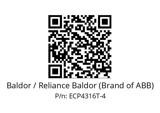 Motor  Baldor / Reliance Baldor (Brand of ABB) ECP4316T-4