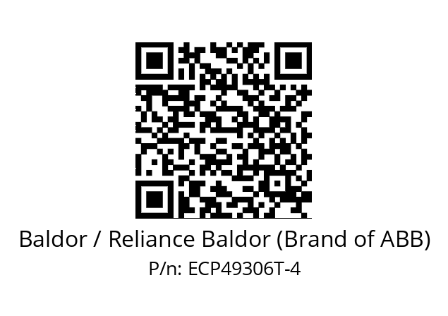 Motor  Baldor / Reliance Baldor (Brand of ABB) ECP49306T-4