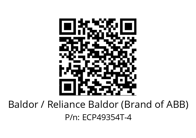 Motor  Baldor / Reliance Baldor (Brand of ABB) ECP49354T-4