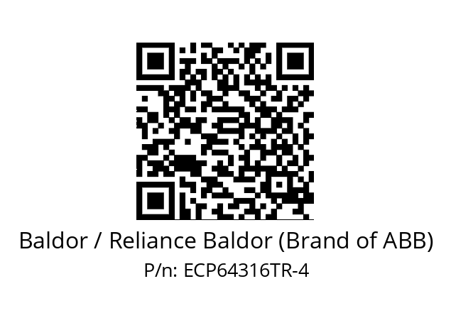 Motor  Baldor / Reliance Baldor (Brand of ABB) ECP64316TR-4