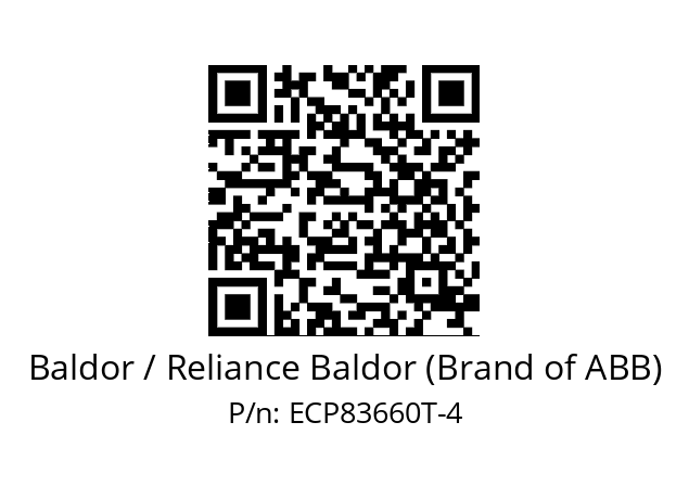 Motor  Baldor / Reliance Baldor (Brand of ABB) ECP83660T-4