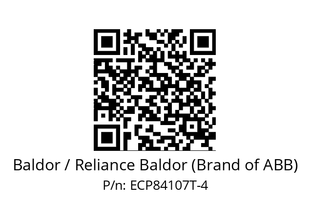 Motor  Baldor / Reliance Baldor (Brand of ABB) ECP84107T-4