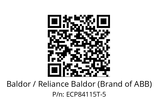 Motor  Baldor / Reliance Baldor (Brand of ABB) ECP84115T-5