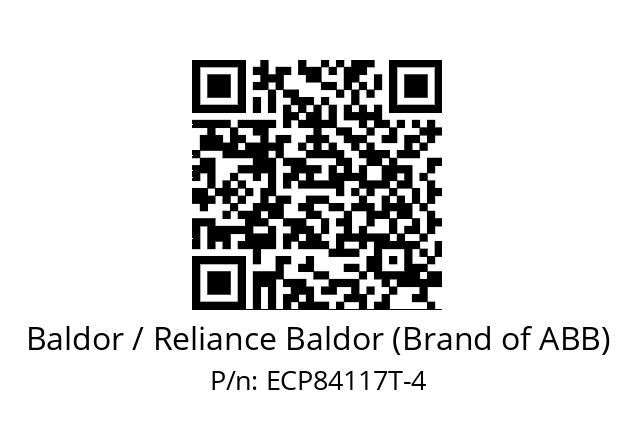 Motor  Baldor / Reliance Baldor (Brand of ABB) ECP84117T-4