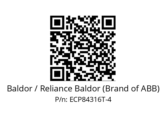 Motor  Baldor / Reliance Baldor (Brand of ABB) ECP84316T-4