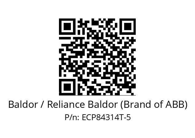 Motor  Baldor / Reliance Baldor (Brand of ABB) ECP84314T-5