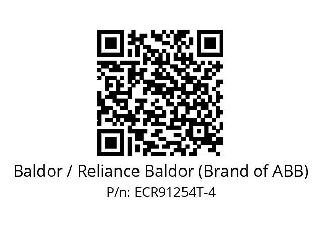 Motor  Baldor / Reliance Baldor (Brand of ABB) ECR91254T-4