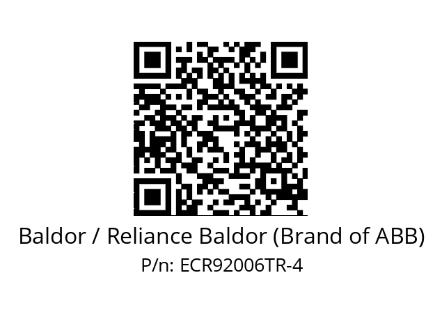 Motor  Baldor / Reliance Baldor (Brand of ABB) ECR92006TR-4