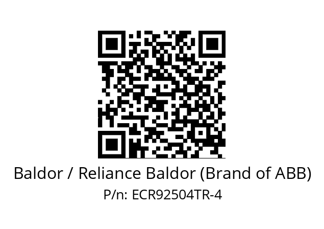 Motor  Baldor / Reliance Baldor (Brand of ABB) ECR92504TR-4