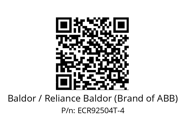 Motor  Baldor / Reliance Baldor (Brand of ABB) ECR92504T-4