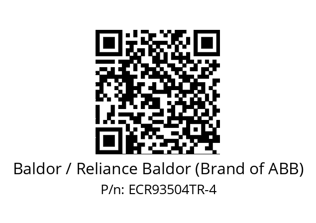 Motor  Baldor / Reliance Baldor (Brand of ABB) ECR93504TR-4