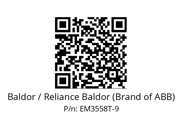 Motor  Baldor / Reliance Baldor (Brand of ABB) EM3558T-9