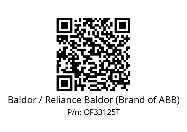 Motor  Baldor / Reliance Baldor (Brand of ABB) OF33125T