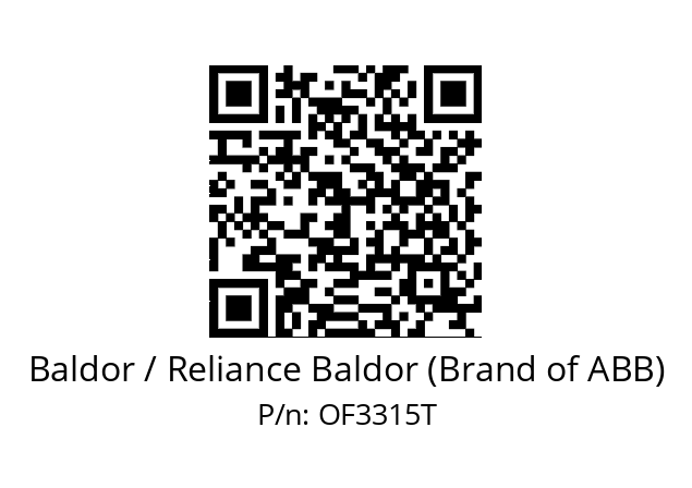 Motor  Baldor / Reliance Baldor (Brand of ABB) OF3315T