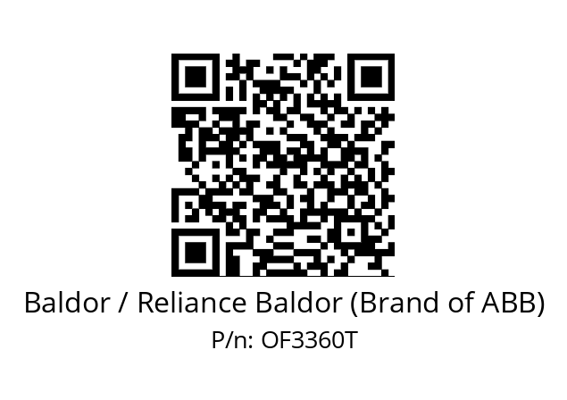 Motor  Baldor / Reliance Baldor (Brand of ABB) OF3360T