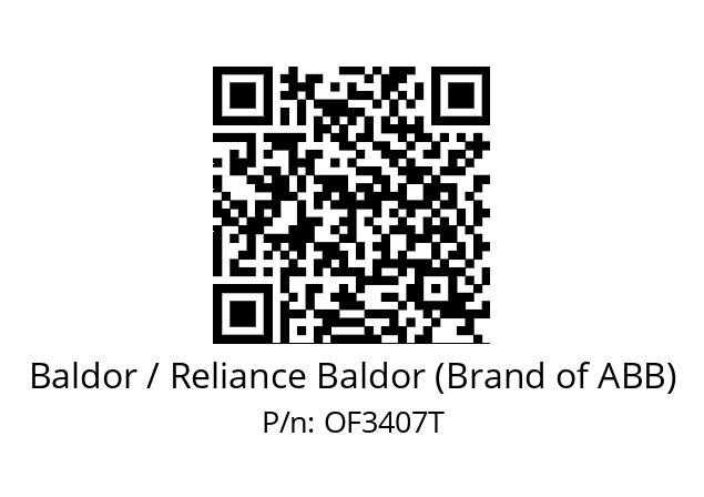 Motor  Baldor / Reliance Baldor (Brand of ABB) OF3407T