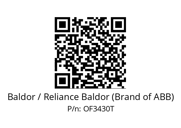 Motor  Baldor / Reliance Baldor (Brand of ABB) OF3430T