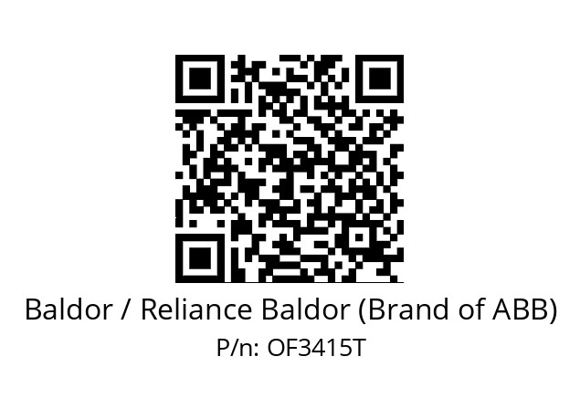 Motor  Baldor / Reliance Baldor (Brand of ABB) OF3415T