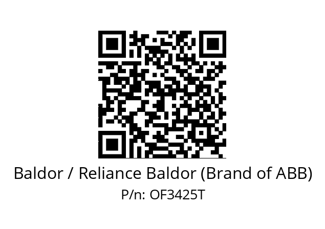 Motor  Baldor / Reliance Baldor (Brand of ABB) OF3425T