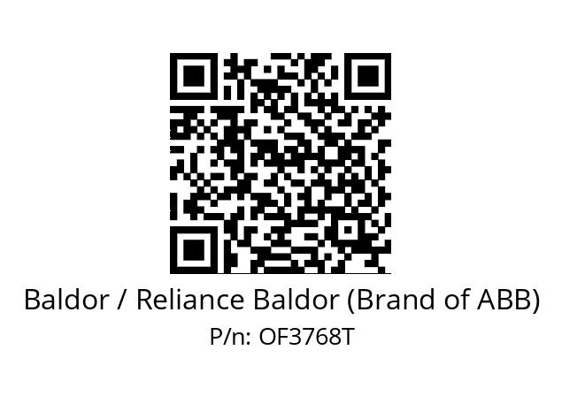 Motor  Baldor / Reliance Baldor (Brand of ABB) OF3768T