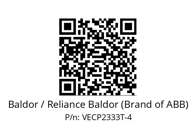 Motor  Baldor / Reliance Baldor (Brand of ABB) VECP2333T-4