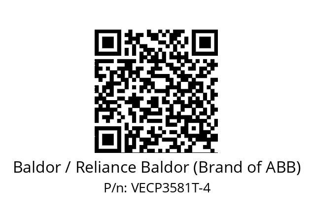 Motor  Baldor / Reliance Baldor (Brand of ABB) VECP3581T-4